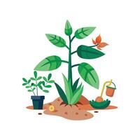 Elegant Rummaging Plant Design vector