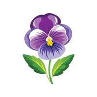 Stylish Small Pansy Artwork vector