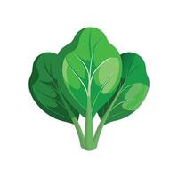 Vibrant Spinach Leaf Design Art vector