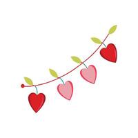 Exquisite String of Hearts for Unique Designs vector