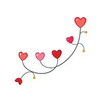 Stylish String of Hearts for Creative Decor vector