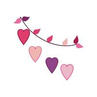 Vibrant String of Hearts for Natural Aesthetics vector