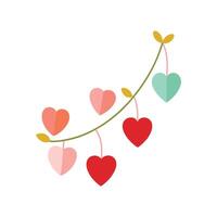 Charming String of Hearts for Home Aesthetics vector