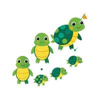 Charming String of Turtles for Home Decor vector
