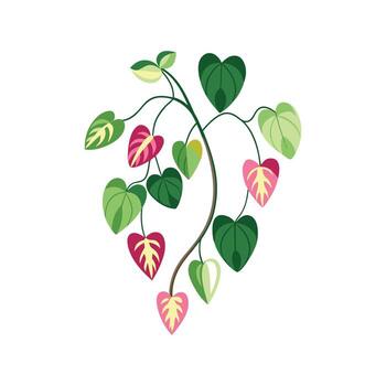 encantador jaspeado cuerda de corazones para único estética vector