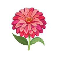 Artful Zinnia for Creative Projects vector