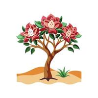 Charming African Desert Rose Illustration vector
