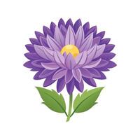 Stylish Aster Flower Design Art vector