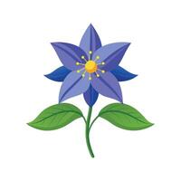 Artistic Representation of Borage Flower vector