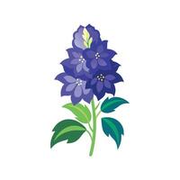 Charming Delphinium Floral vector
