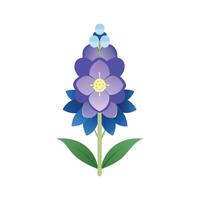 Elegant Delphinium Flower Design vector