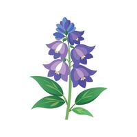 Elegant Delphinium Floral Design vector