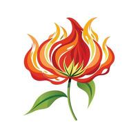 Elegant Flame Lily Design with Artistic Flair vector