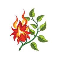Elegant Flame Vine Design with Artistic Touch vector