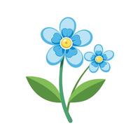 Charming ForgetMeNot with Unique Floral Shape vector