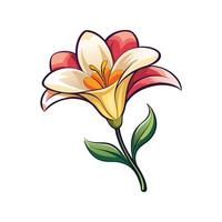Charming Freesia Flower Design with Elegant Blooms vector