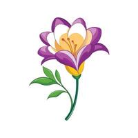 Freesia Flower Design with Colorful Blooms vector