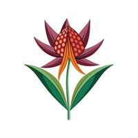 Elegant Fritillary Flower with Colorful Appearance vector