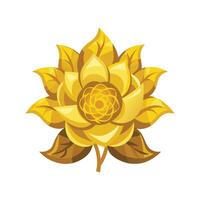 Charming Gold Flower with Colorful Blooms vector