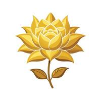Elegant Gold Flower Design with Striking Appearance vector