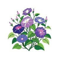 Elegant Ground Morning Glory Design vector