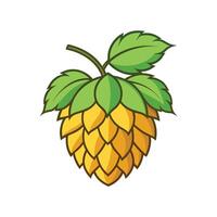 Vibrant Hops Flower Design with Unique Features vector
