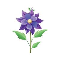 Vibrant Larkspur Flower Design with Unique Features vector