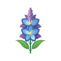Elegant Larkspur Flower Design with Striking Appearance vector