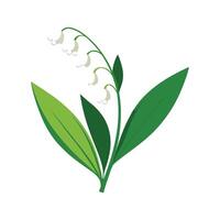 Stunning Lily of the Valley Flower Design with Bright Colors vector