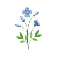 Elegant Linum Flower Design with Striking Appearance vector