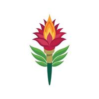 Stylish Torch Lily for Unique Floral Illustrations vector