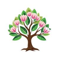 Stylish Tulip Tree for Unique Floral Illustrations vector