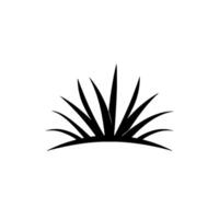 Symmetrical, stylized black grass or plant on white background, creating a minimalist, naturalthemed aesthetic. vector