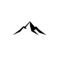 Stylized Minimalist Mountain Silhouette in Black and White, Emblematic , Geometric Peak on Plain White Background vector