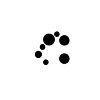 Abstract Minimalist Composition Black Circle Cluster on White, Gradual Size Variation, Visual Balance Modern Aesthetics. vector