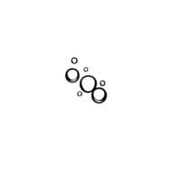 Abstract Black and White Ink Drawing of Floating Bubbles, Minimalist Composition, Clean Aesthetic, Isolated on White Background. vector
