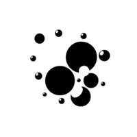 Abstract showcasing a cluster of black and white bubblelike shapes, arranged in an artistic composition, evoking a sense of simplicity. vector