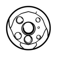 Concentric Black and White Abstract Geometric with Circular Elements, Creating a Unique and Symmetrical Visual. vector