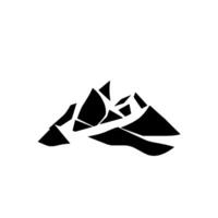 Geometric Mountain A fragmented, black and white illustration depicting a stylized mountain range, suggesting broken peaks. vector