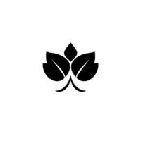 A minimalist black leafinspired , symmetrical and elegant, against a clean white background, highlighting simplicity. vector