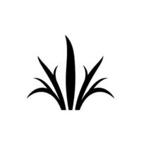 Minimalist Black Bush , Symmetric, Botanical Composition on White, Leafy Forms, Simple, , Decorative. vector