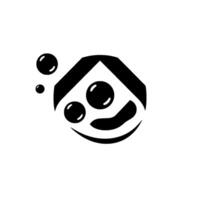Minimalist Abstract Composition in Black and White featuring Geometric Shapes and Bubbles, Evoking a Sense of Simplicity. vector