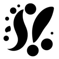 Abstract Black and White Composition of Organic Forms and Circular Elements in a Dynamic Arrangement. vector