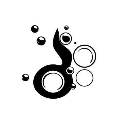 Abstract Black and White Illustration Bubbles Organic Shapes, Minimalist for Modern Branding, Decorative Art, and Product Icons.