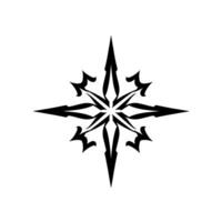 Intricate, symmetrical black arrow against a pristine white backdrop, evoking a sense of direction and stylized sophistication. vector