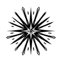 Radial Black and White Starburst on White Background, Bold, Geometric, Symmetrical and Modern, Abstract . vector