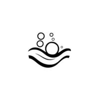 Abstract Black and White Minimalist Wavy Lines Bubbles, Clean Modern , Isolated on White. vector