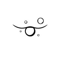 Minimalist monochrome abstract art with concentric circles and a curved line, evoking serene simplicity on a white canvas. vector