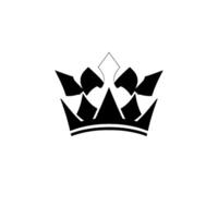 Minimalist Black and White Royal Crown on White Background with Sharp Angles and Geometric Shapes. vector