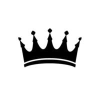 Elegant Silhouette A Simple Black Crown Against a Clean White Background, Symbolizing Royalty and Power. vector